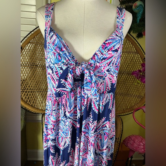 Lilly Pulitzer NWT Maui Maxi Dress Miss Shell Oyster Bay Blue Size 0 - Picture 10 of 12